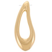 Irregular drop pendant 28x11 mm - Fine gold plated x1