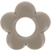 21mm flower pendant in opaque resin - Taupe x1