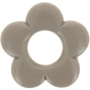 21mm flower pendant in opaque resin - Taupe x1