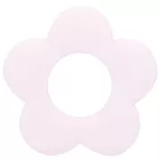 21 mm flower pendant in pale pink opaque resin x1