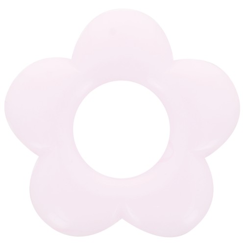 21 mm flower pendant in pale pink opaque resin x1