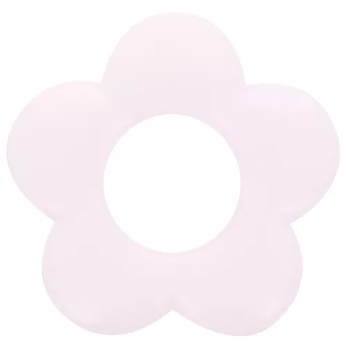 21 mm flower pendant in pale pink opaque resin x1
