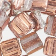 Groovy Tiles 6 mm Crystal Capri Gold x20