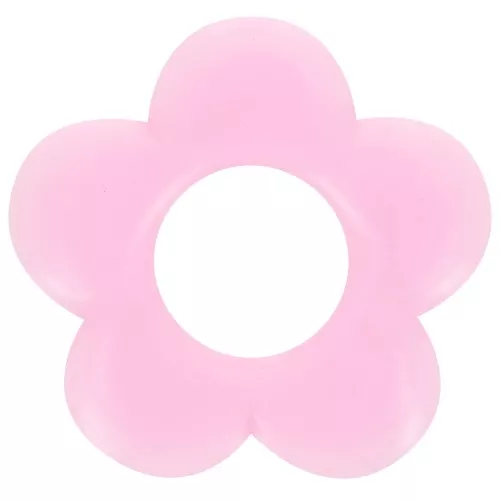 21mm flower pendant in opaque resin - Pink x1