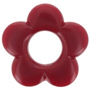 21mm flower pendant in opaque resin - Burgundy x1|raw }}