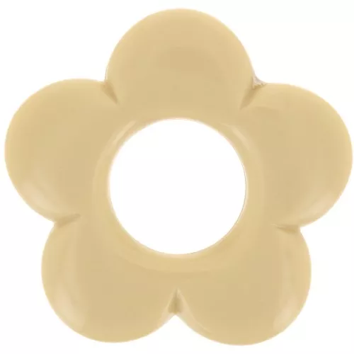 21mm flower pendant in opaque resin - Chamois x1