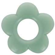 21mm flower pendant in opaque resin - Celadon x1