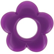 21mm flower pendant in opaque resin - Plum x1