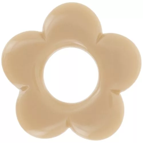 21mm flower pendant in opaque resin - Mocha mousse x1