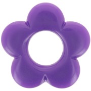 21mm flower pendant in opaque resin - Violet x1