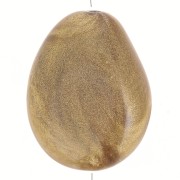 Flat irregular bead 25x20 mm in opaque resin - Marbled bronze x1