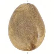 Flat irregular bead 25x20 mm in opaque resin - Marbled bronze x1