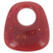 Opaque resin trapeze pendant 23x21 mm Copper glitter x1