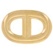 Marine mesh spacer 19.5x13 mm epoxy resin - Fine gold plated - Glitter grey