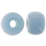 Blue - Round beads large holes 13x9 mm opaque resin - Smoked Blue x8 Round beads large holes 13x9 mm opaque resin - Smoked Blue x8
