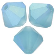 Preciosa bicone beads - Bead rondelle 6 mm - Indicolite AB matt x12|raw }}