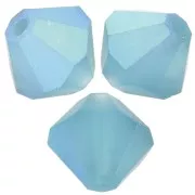 Preciosa bicone beads - Bead rondelle 6 mm - Indicolite AB matt x12