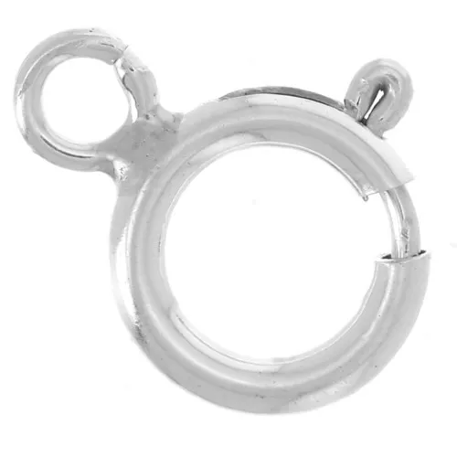 5.5 mm spring clasp with open parallel ring - 925 Sterling Silver x1