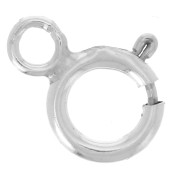 5mm 925 Sterling Silver spring clasp with open parallel ring x1