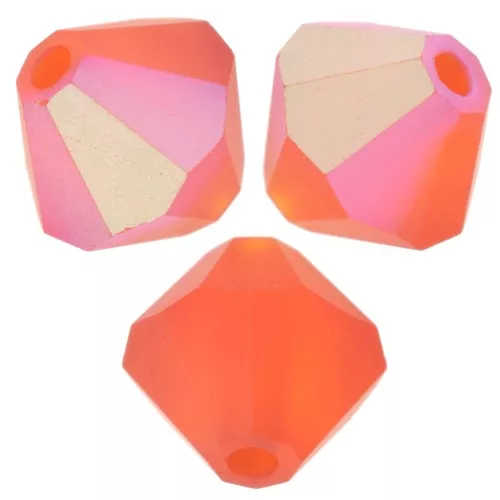 Preciosa bicone beads - Bead rondelle 6 mm - Hyacinth AB matt x12