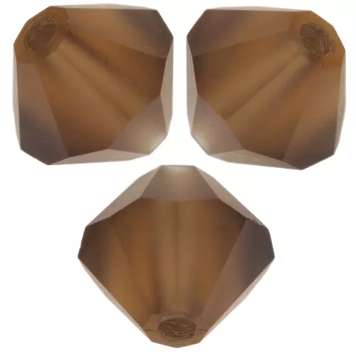 Preciosa bicones - Bead rondelle 6 mm - Smoked Topaz matt x12