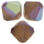 Preciosa bicone beads - Bead rondelle 6 mm - Smoked Topaz AB matt x12|raw }}