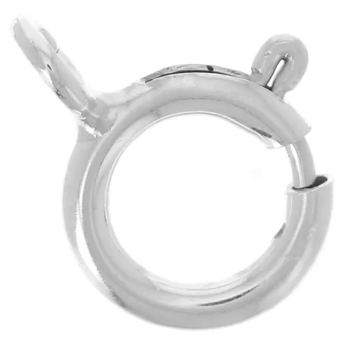 5.5 mm spring clasp with open ring - 925 Sterling Silver x1