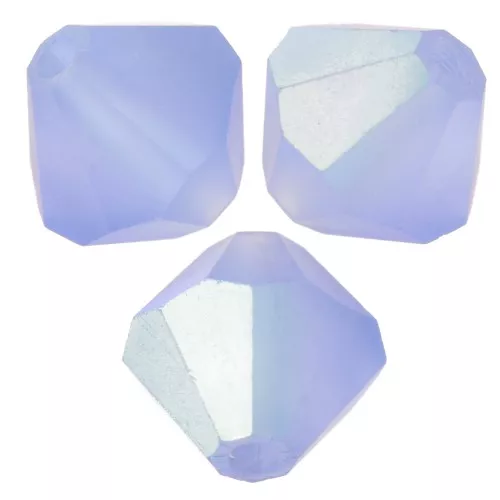 Preciosa bicones - Bead rondelle 6 mm - Sapphire AB matt x12
