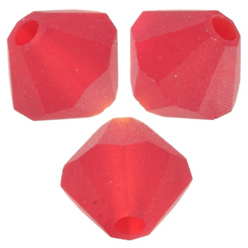 Preciosa bicones - Bead rondelle 6 mm - Light Siam matt x12