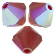 Preciosa bicones - Bead rondelle 6 mm - Siam AB matt x12|raw }}