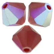 Preciosa bicones - Bead rondelle 6 mm - Siam AB matt x12