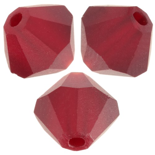 Preciosa bicones - Bead rondelle 6 mm - Siam matt x12