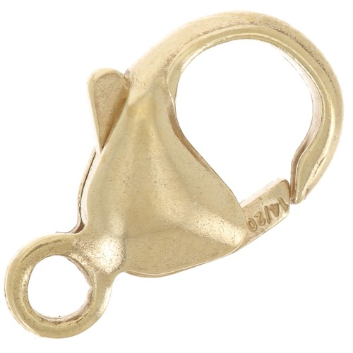 13 mm lobster clasp - Gold filled (laminated gold) x1