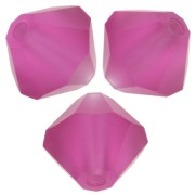 Preciosa bicones - Bead rondelle 6 mm - Fuchsia Matt x12