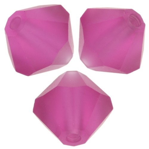 Preciosa bicones - Bead rondelle 6 mm - Fuchsia Matt x12