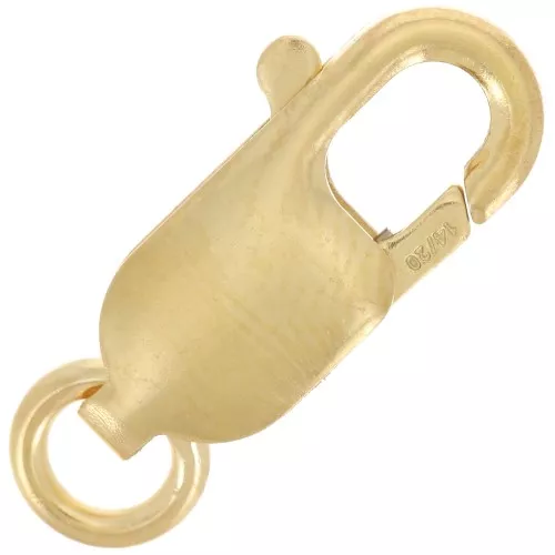 16 mm long lobster clasp with open ring - Gold filled (laminated gold) x1