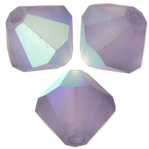 Preciosa bicones - Bead rondelle 6 mm - Tanzanite AB Matt x12