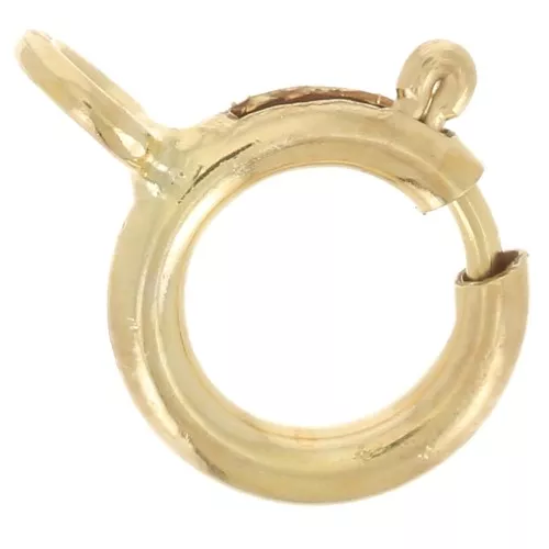 5.5 mm spring clasp with closed ring - Gold filled (laminated gold) x1