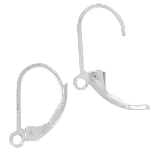 Dormeuses with open ring 16 mm - 925 Sterling Silver x20