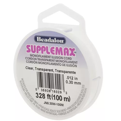 Invisible nylon thread - illusion cord Supplemax 0.30 mm - Transparent x100m