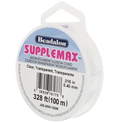 Invisible nylon thread - illusion cord Supplemax 0.40 mm - Transparent x100m