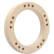 Multi-hole wooden ring 80 mm - Natural x1