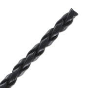 Braided faux leather cord 2.5mm black x 1m