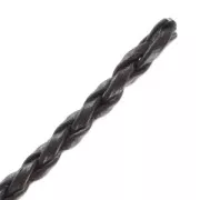 Braided faux leather cord 2.5mm Braun x 1m