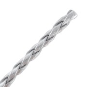Braided faux leather cord 2.5mm silver x 1m|raw }}