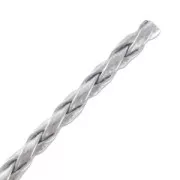 Braided faux leather cord 2.5mm silver x 1m