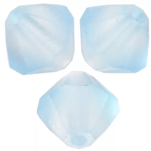 Preciosa bicone beads - Bead rondelle 6 mm - Aquamarine Matt x12