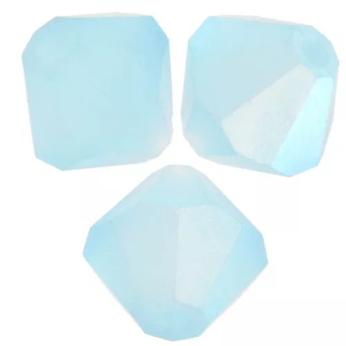 Preciosa bicone beads - Bead rondelle 6 mm - Aqua Bohemica AB Matt x12