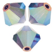 Preciosa bicone beads - Bead rondelle 6 mm - Deep Tanzanite AB 2X x12|raw }}