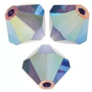 Preciosa bicone beads - Bead rondelle 6 mm - Deep Tanzanite AB 2X x12